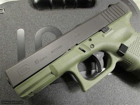 Glock 19 G19 Gen 4 Battlefield Green Frame 9mm Pg1950203bfg