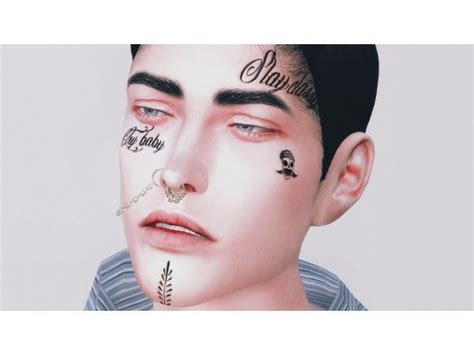 The Sims 4 Boys Face Tattoo1 Ts4 By Walkininfected Sims 4 Tattoos