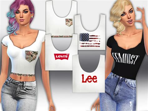 Trendy Casual Mix Tops By Saliwa At Tsr Sims 4 Updates