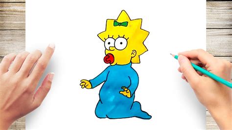 How To Draw Maggie Simpson Youtube