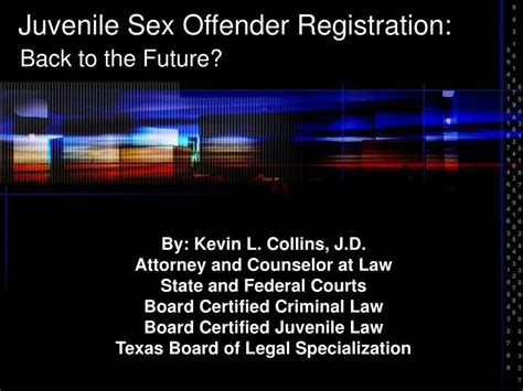 Ppt Juvenile Sex Offender Registration Powerpoint Presentation Free