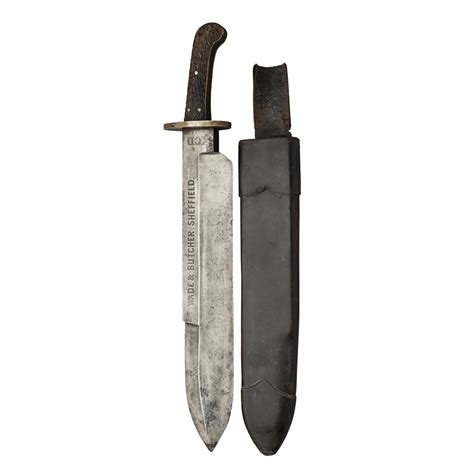 A Massive Bowie Knife Wade And Butcher Sheffield Late 19th Century