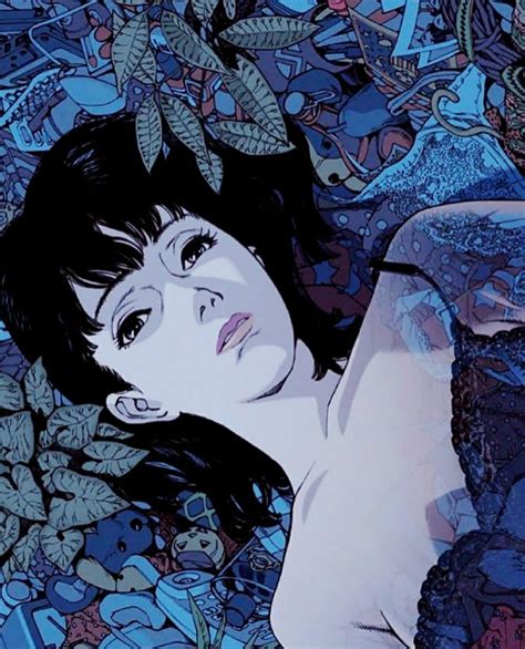 Фото Мима Киригоэ Mima Kirigoe из аниме Идеальная грусть Perfect Blue лежит и смотрит вверх