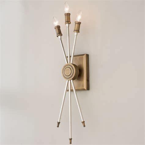 Mixed Metal Sprawl Sconce Brasschrome Sconces Industrial Wall