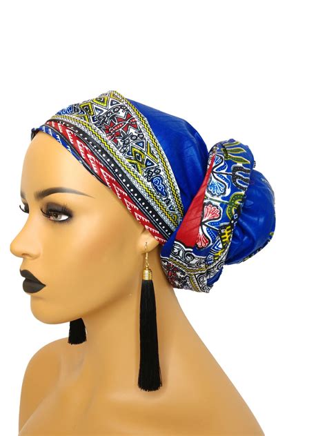 African Head Wraps For Women Royal Blue Dashiki Headwrap Etsy