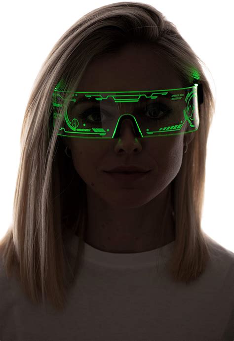 mua cyberpunk led visor glasses perfect for cosplay and festivals cybergoth cyberpunk