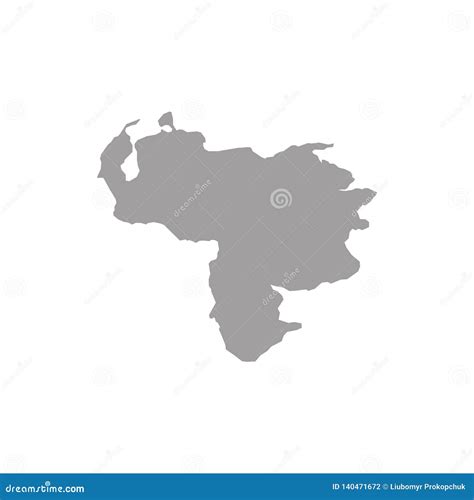 Vetor Do Mapa Da Venezuela Mapa Da Venezuela Ilustração Do Vetor