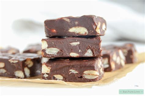 Vegan Chocolade Fudge Met Amandelen Eat Pure Love