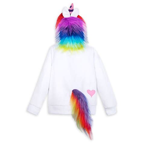 Rainbow Unicorn Plush Zip Hoodie For Girls Available Online For