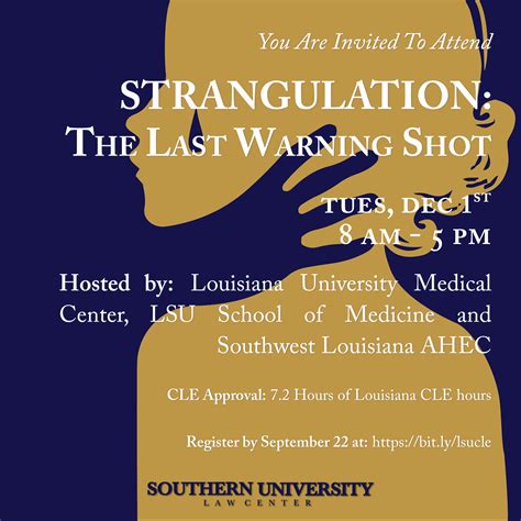 Strangulation The Last Warning Shot Southern University Law Center