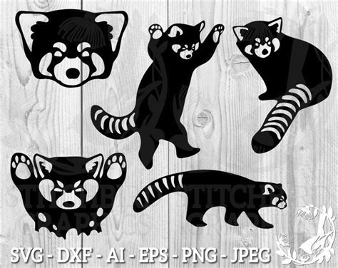 Red Pandas Svg Instant Download Vector Art Commercial Use Etsy Uk