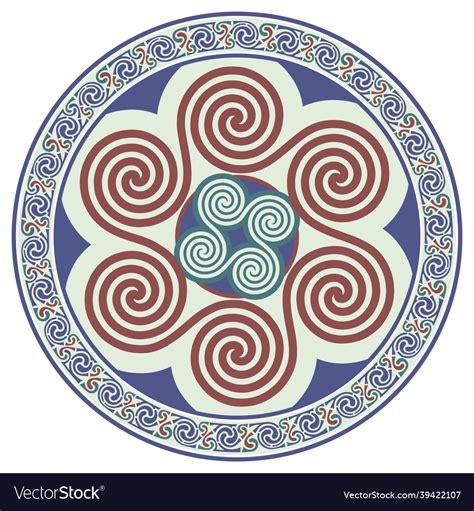 Round Celtic Design Celtic Mandala Royalty Free Vector Image