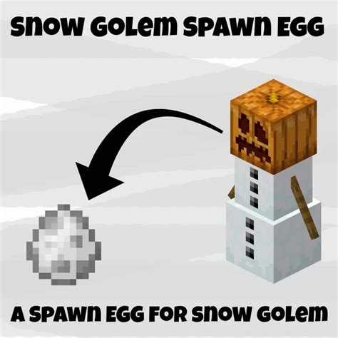 Snow Golem Spawn Egg V10 Minecraft Data Pack