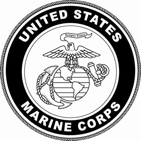 Usmc Logo Black And White Marine Corps Seal Svg Clipart My XXX Hot Girl