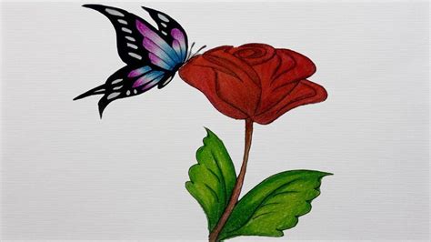 Color it in and that's it. Drawing a butterfly -How To Draw a Butterfly on a flower ...