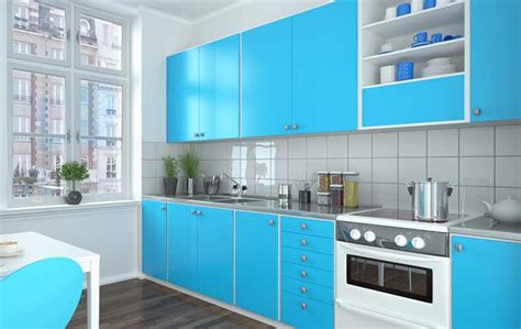 To finalise the modern effect. 27 Blue Kitchen Ideas (Pictures of Decor, Paint & Cabinet ...