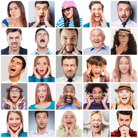 Collage Of People Expressing Different Emotions Stock Image Everypixel