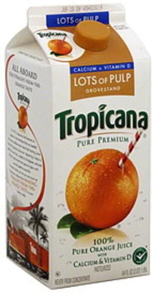 Tropicana Lots Of Pulp Orange Juice 64 Oz Nutrition Information Innit