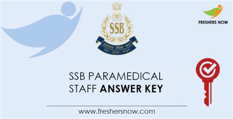 Download the answer key and save it with yourself. SSB Paramedical Staff Answer Key 2021 PDF - mSARKARI