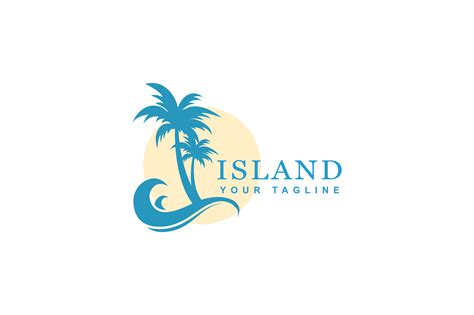 Beach And Island Logo Design Grafik Von Sabavector · Creative Fabrica