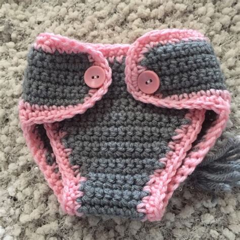 Elephant Hat And Diaper Cover Crochet Baby Hat And Diaper Etsy