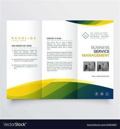 Creative Business Tri Fold Brochure Leaflet Vector Image