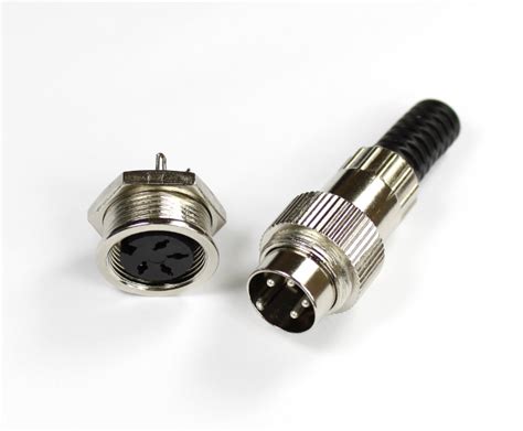 Buildyourcnc 4 Pin Round Female And Male Connector Set