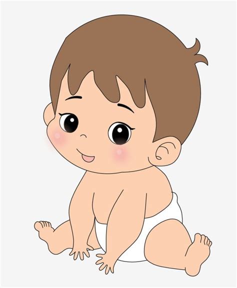 Baby Clipart Baby Wearing A Diaper Diaper Cute Baby Sitting Parrot Big Eyes Naked Baby Cartoon