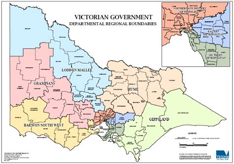 Victorian Government Departmental Regional Boundaries Download