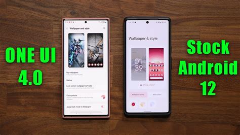 Samsung One Ui 40 Vs Stock Android 12 Side By Side Detailed