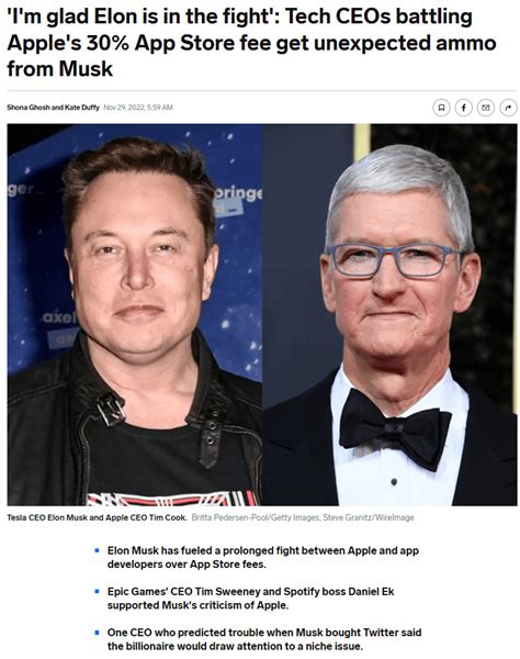 Musk Joins Spotify Epic Paddle In Fight Against Apples 30 App Store
