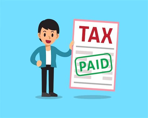 Premium Vector Cartoon Businessman Paid Tax