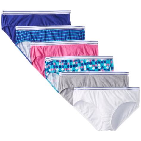 Hanes Womens Cotton Hipster Underwear 6 Pack Assorted Size 8