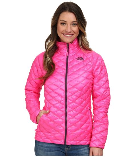 lyst the north face thermoball™ full zip jacket in pink