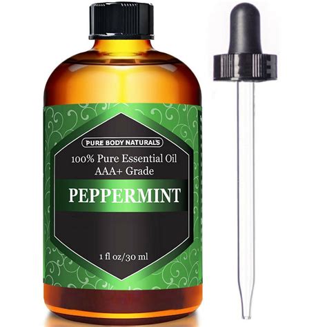 Peppermint Essential Oil, 100% Pure and Undiluted | Pure Body Naturals