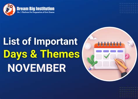 Important Days In November 2022 Check National And International Days