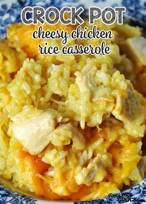 Quickly mix the ingredients together, minus the topping ingredients (corn flakes and butter), add the topping and all you need is 30 minutes in the oven for. Crock Pot Cheesy Chicken Rice Casserole - Recipes That Crock!