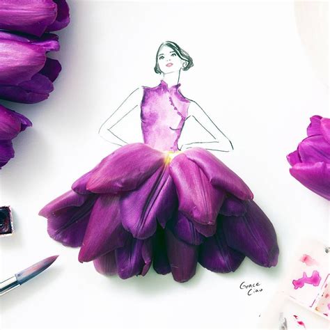 .real flower dress flower dress sketch whimsical flower drawings flower dress design flower petal dress flower dress fashion elegant flower drawings drawing dress patterns yellow dress drawing flower inspired dresses flower dress painting nature dress drawing pretty flower. Grace Ciao on Instagram: "Happy Lunar New Year!!! Imagine ...
