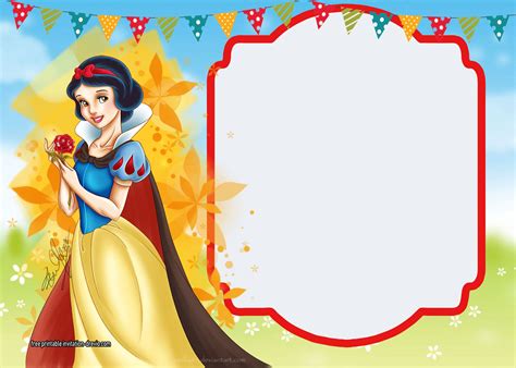 Free Printable Snow White Invitations Complete Edition Snow White