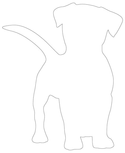 Puppy Dog Outline Simple Dog Line Drawing