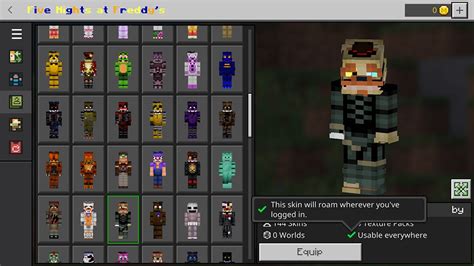 Fnaf Skin Pack Mcpe Addons Minecraft Pe Addons Mods Maps Shaders