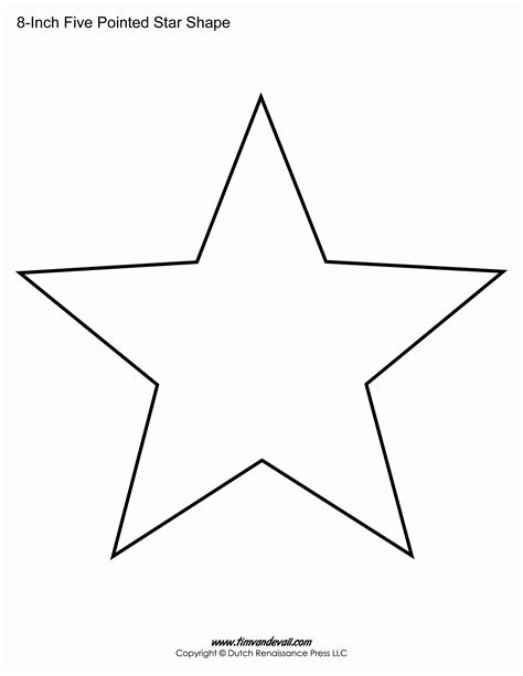1 Inch Star Template Awesome Printable Five Pointed Star Templates
