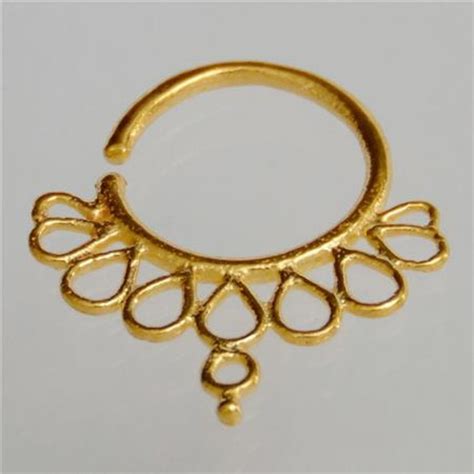 Loop Gold Septum Ring Septum Jewelry Septum Piercing 18g Etsy