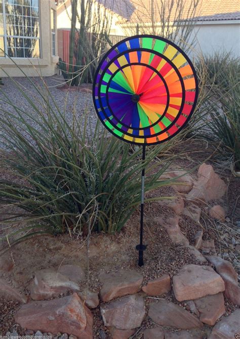 Rainbow Triple Wheel Wind Spinner Tumbleweeds And Tarantulas Llc