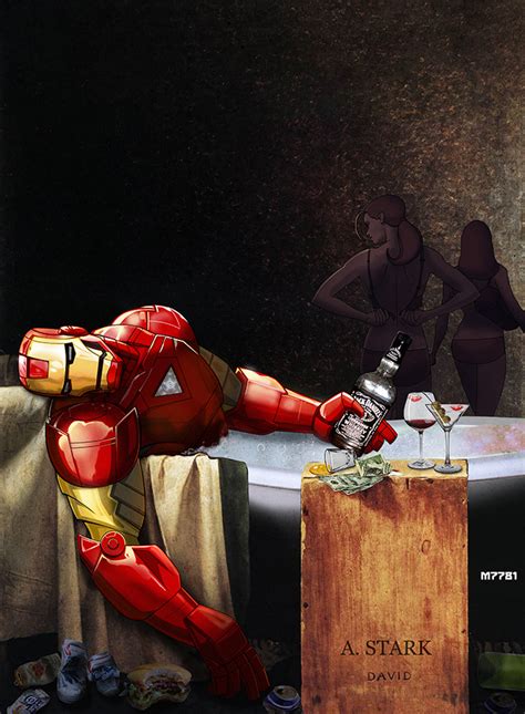 And use a respirator for safety purposes—the fumes from the paint will. the drunkening of stark by m7781 on DeviantArt