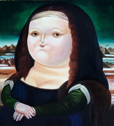 34 Fernando Botero Mona Lisa Painting