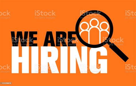 We Are Hiring Choosing The Talented Person For Hiring Vector
