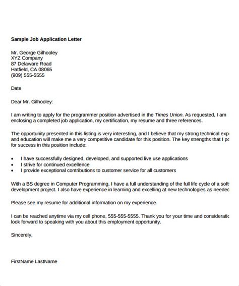 Check spelling or type a new query. 8 Sample Application Letter Format Templates for Free ...