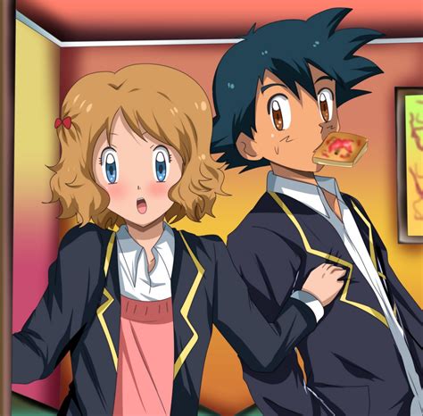 Amourshipping Babe By Hikariangelove On DeviantArt Pokemon Ash And Serena Pokemon Manga
