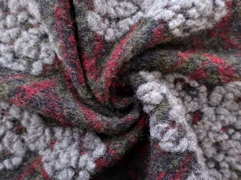Sale Italian Boiled Wool Floral Novelty Knit Bandj Fabrics
